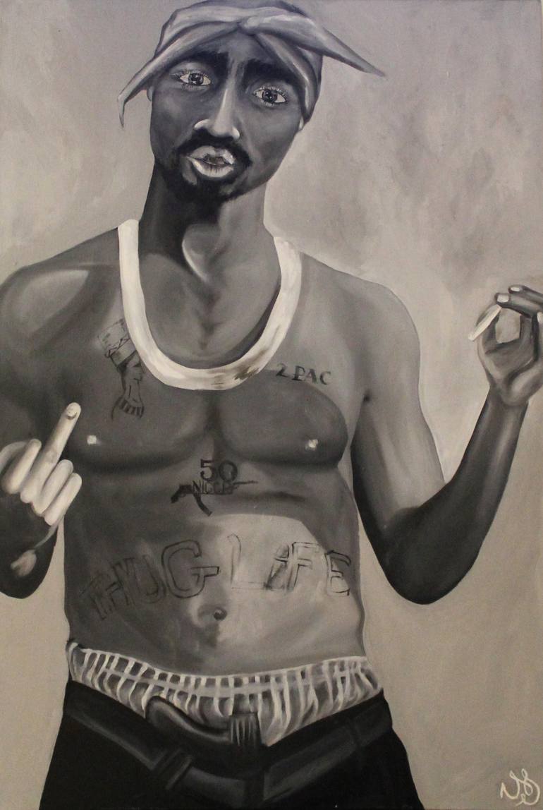 770x1148 Saatchi Art Tupac Painting By Vanessa Stefanova - Tupac Painting