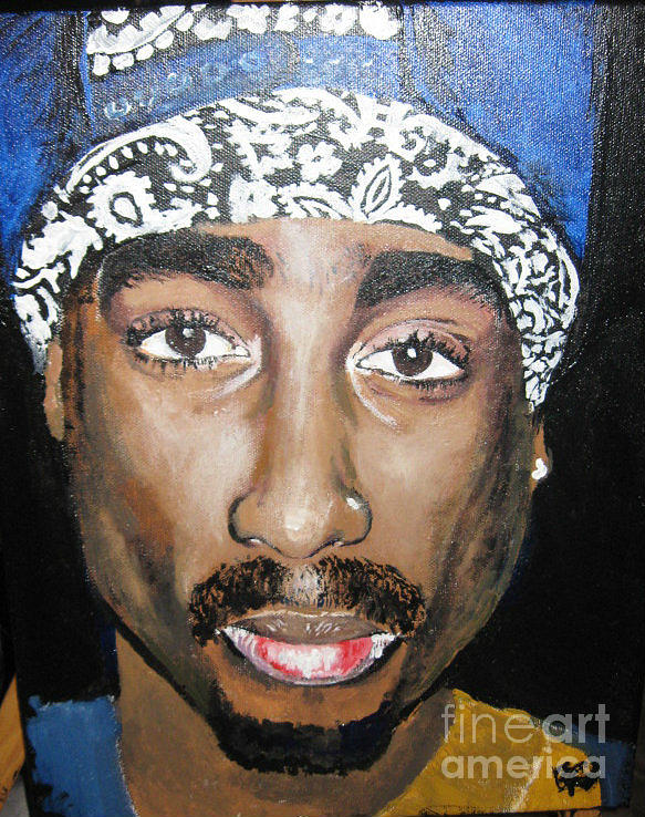 583x738 Tupac Painting By Bobbi West - Tupac Painting