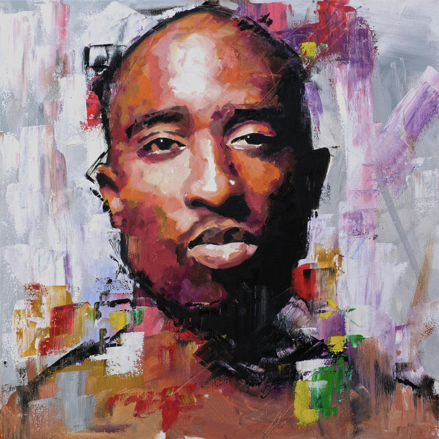 900x900 Tupac Painting By Richard Day - Tupac Painting