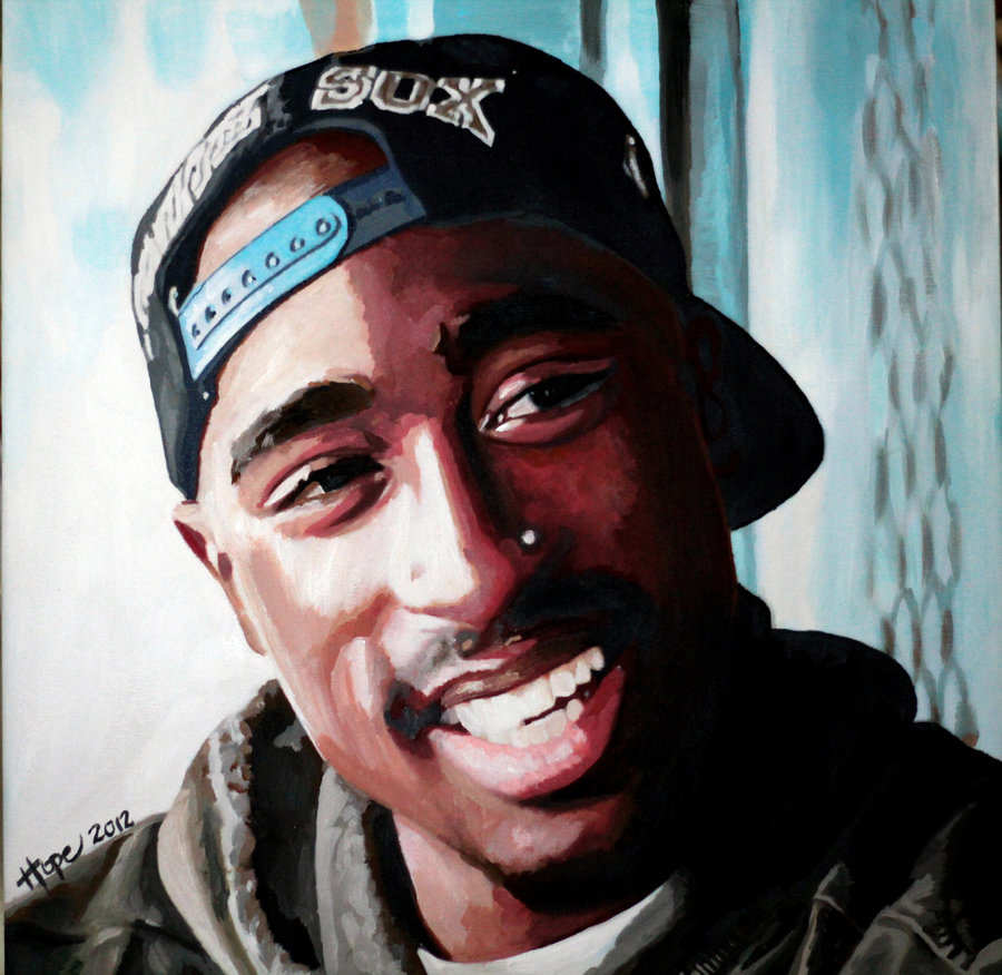 900x876 Tupac Shakur 2pac Painting By Hopechahine - Tupac Painting