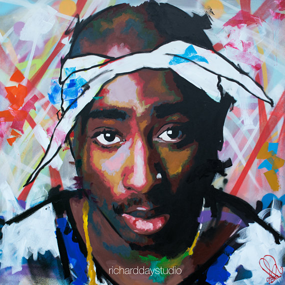 570x570 Tupac Shakur 2pac Original Painting 40 52 - Tupac Painting
