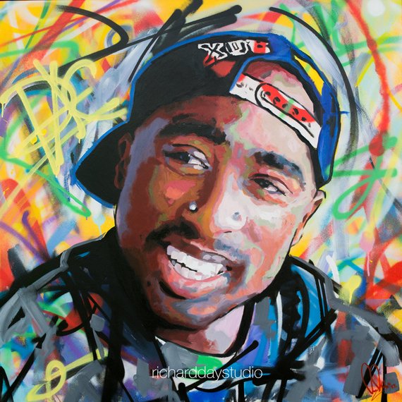 570x570 Tupac Shakur 2pac Original Painting 40 52 - Tupac Shakur Painting