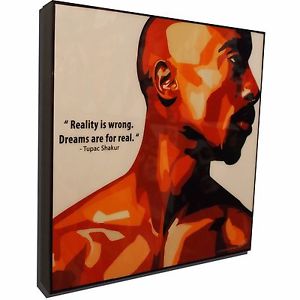 300x300 Tupac Shakur Art Framed Canvas Poster Print Gloss Painting Rapper - Tupac Shakur Painting
