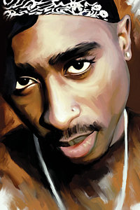 200x300 Tupac Shakur Painting By Sheraz - Tupac Shakur Painting
