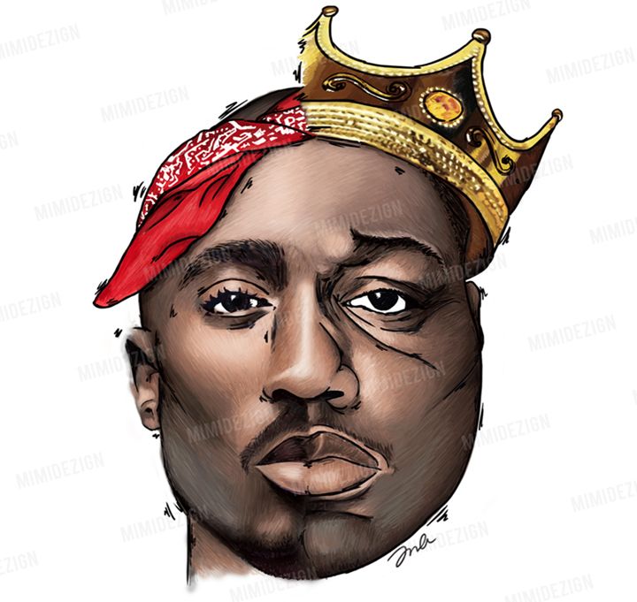 720x681 Tupac Shakur Amp Notorious B.i.g. Art - Tupac Shakur Painting