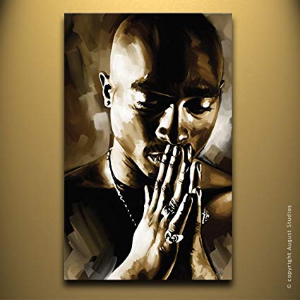 425x425 Tupac Shakur 2pac Rap Hip Hop Artist Signed Decor - Tupac Shakur Painting