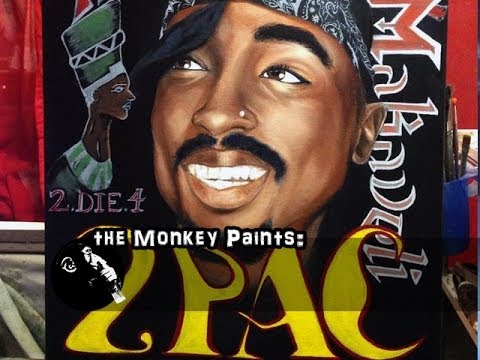 480x360 How Paint Tupac Shakur Tutorial. A Painting Tribute - Tupac Shakur Painting