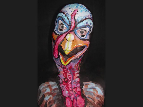 500x375 Turkey! James Kuhn. Face Paint Thanksgiving. Happy Thanksg - Turkey Face Painting