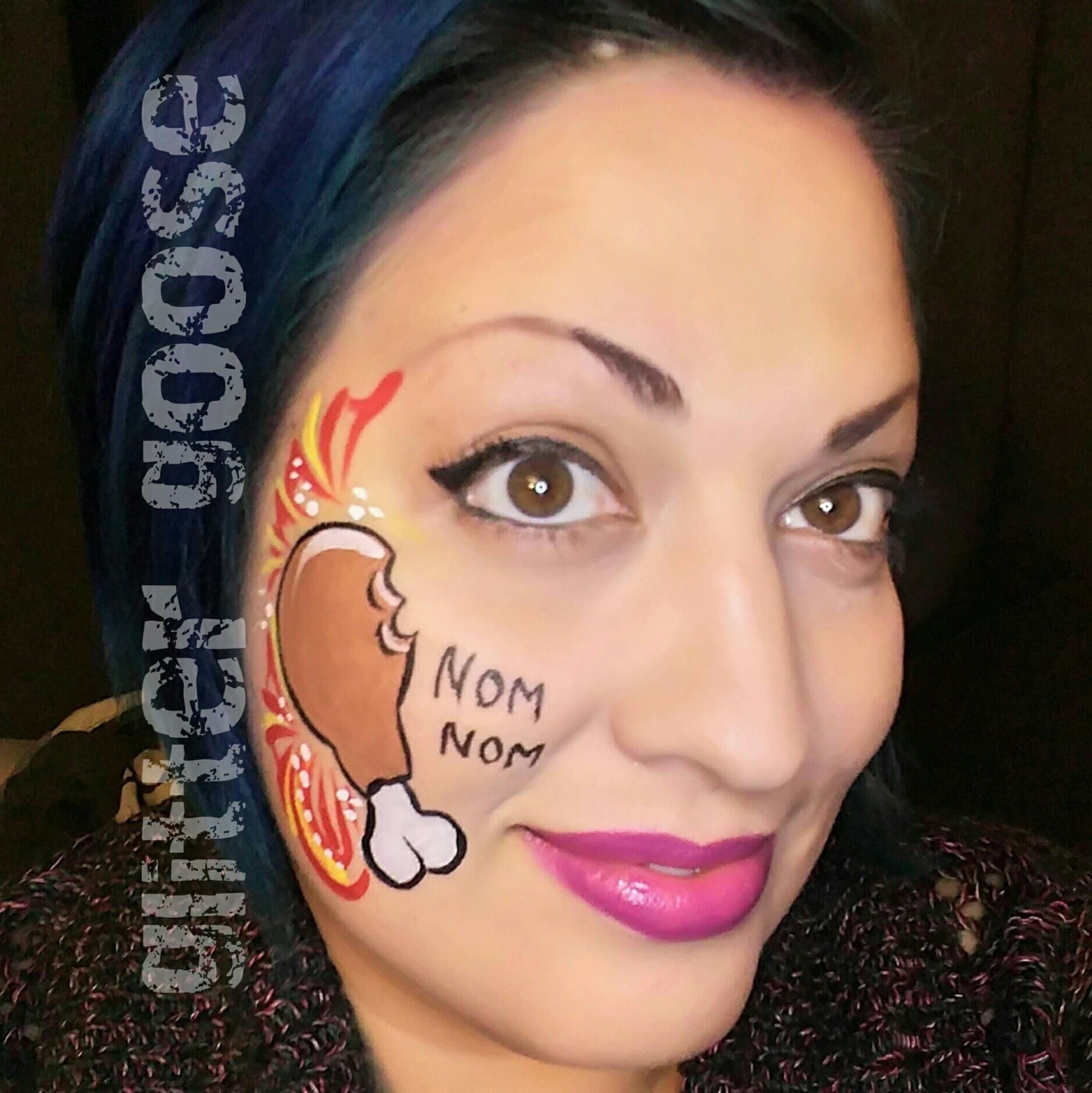 1884x1885 Turkey Leg Face Painting By Glitter Goose. Quick And Easy - Turkey Face Painting