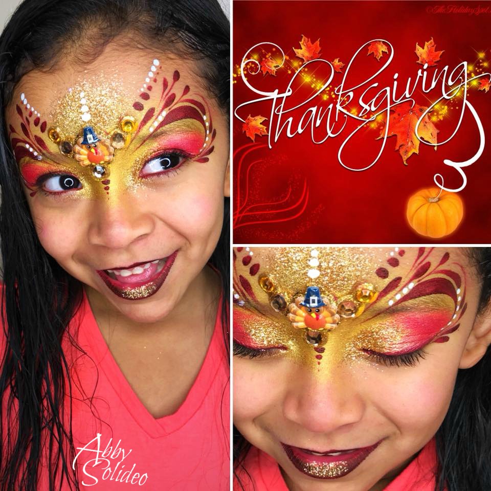 960x960 Abby Solideo Thanksgiving Turkey Face Paint 2017 Chicago Face - Turkey Face Painting