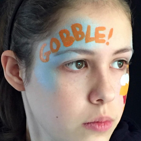 600x600 Cartoon Thanksgiving Turkey Tutorial - Turkey Face Painting