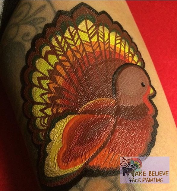 587x632 Holiday Themed - Turkey Face Painting