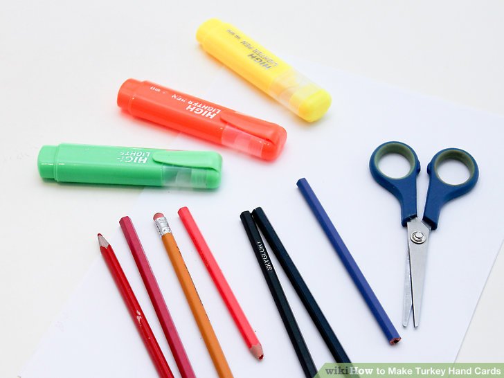 728x546 How To Make Turkey Hand Cards 11 Steps (With Pictures) - Turkey Hand Painting