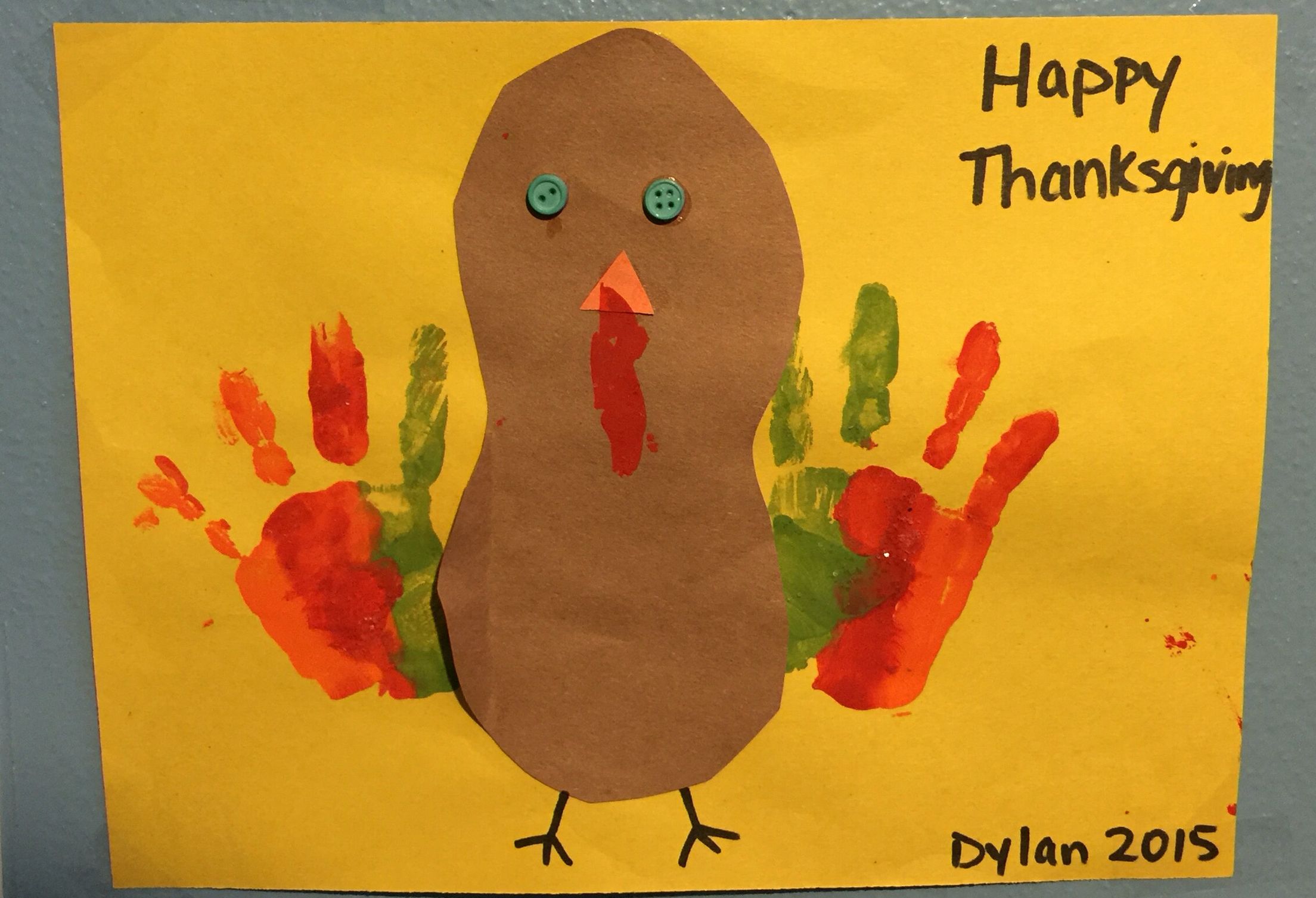2208x1506 Hand Print Turkey Thanksgiving Kid Toddler Craft Construction - Turkey Painting For Kids