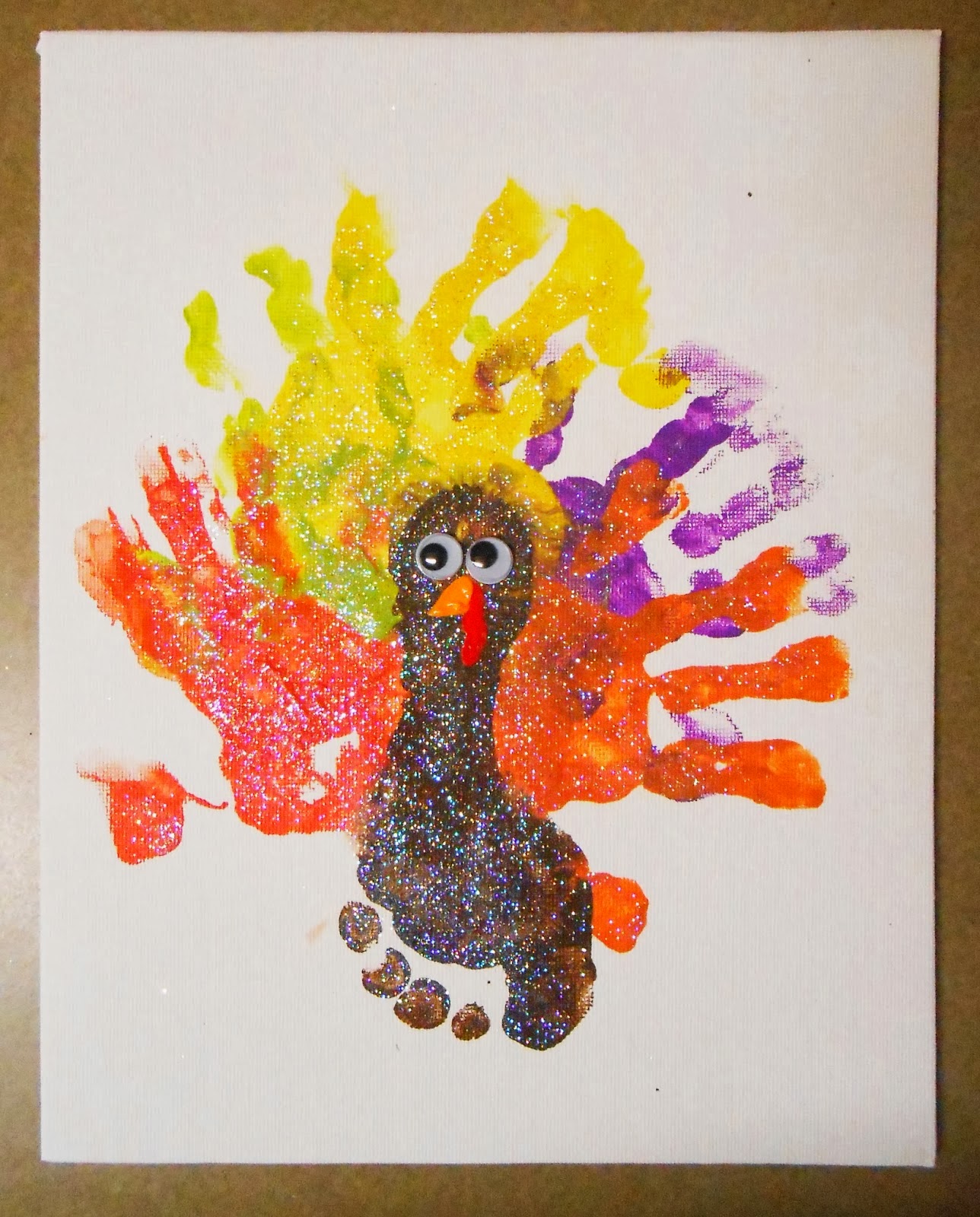 1288x1600 Hands And Feet Turkey Craft - Turkey Painting For Kids