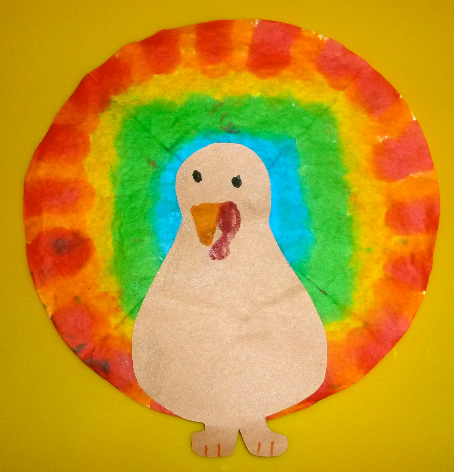 1542x1600 Mom To 2 Posh Lil Divas Kids Tie Dye Turkey Craft - Turkey Painting For Kids