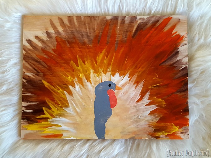 680x511 Thanksgiving Craft For Kids (Or Adults!) Aura Blast Turkey - Turkey Painting For Kids