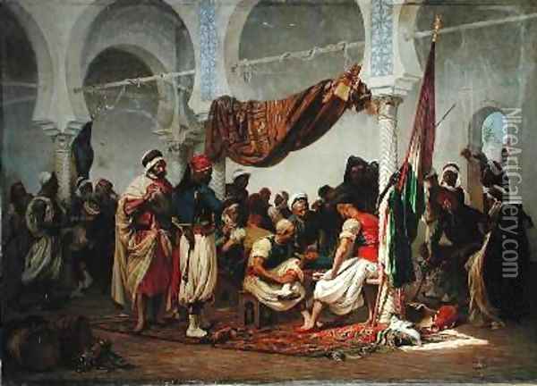 600x432 The Turkish Cafe Oil Painting Reproduction By Charles Marie - Turkish Oil Painting