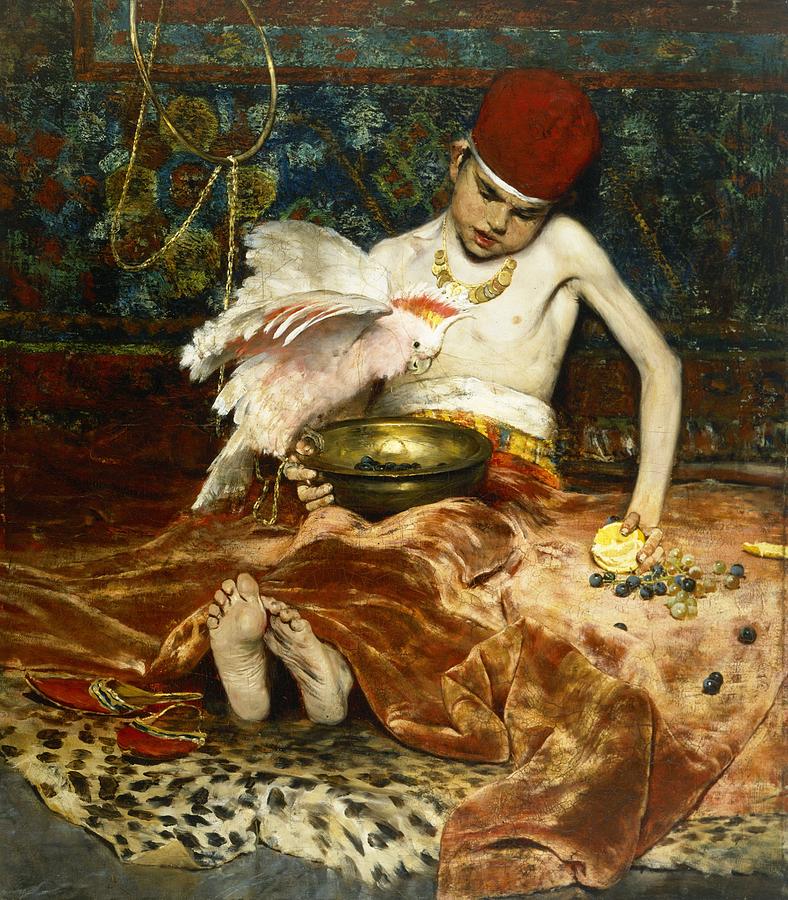 788x900 The Turkish Page Unexpected Intrusion Painting By William Merritt - Turkish Painting