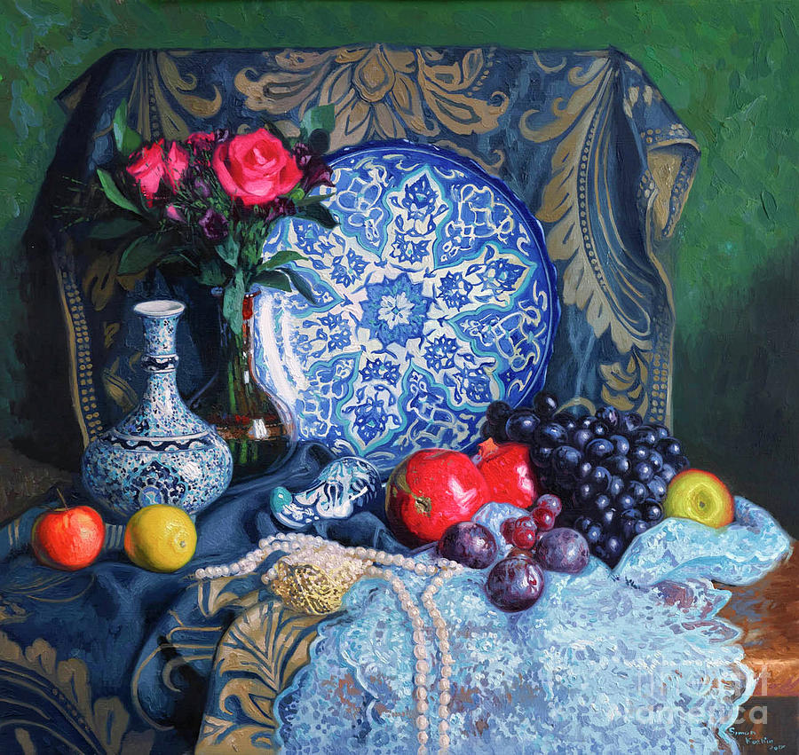 900x851 Turkish Still Life Painting By Simon Kozhin - Turkish Painting