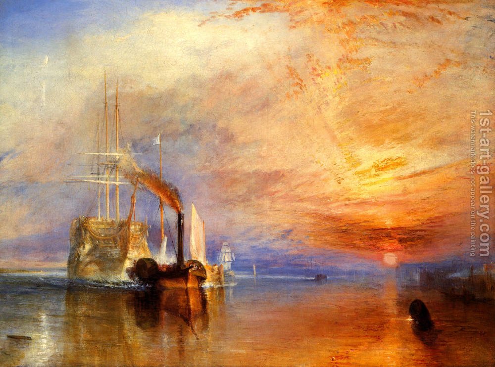 1000x742 The Fighting - Turner Painting