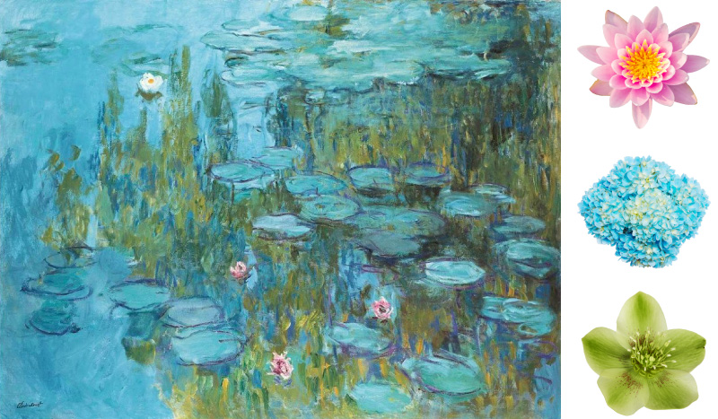 800x467 19 Flowers Paired With Famous Paintings - Turquoise Flower Painting