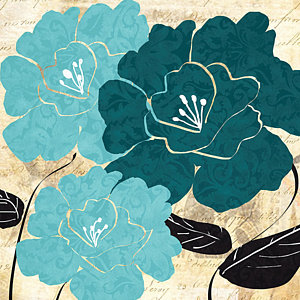 300x300 Bathroom Paintings Pixels - Turquoise Flower Painting