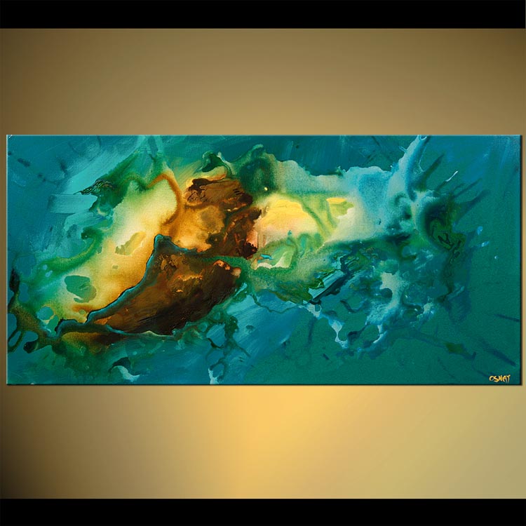 750x750 Painting - Turquoise Painting