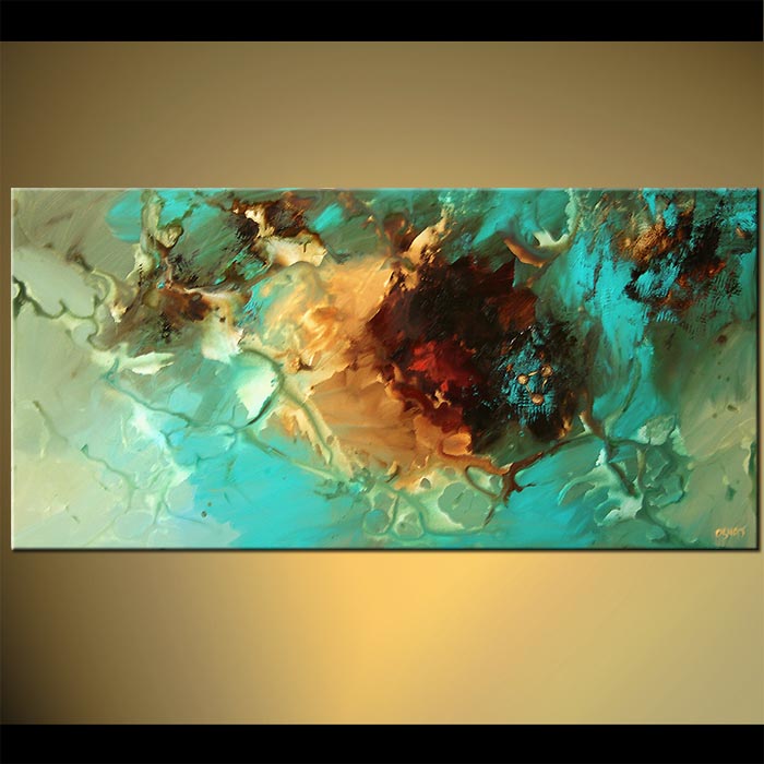 700x700 Painting - Turquoise Painting