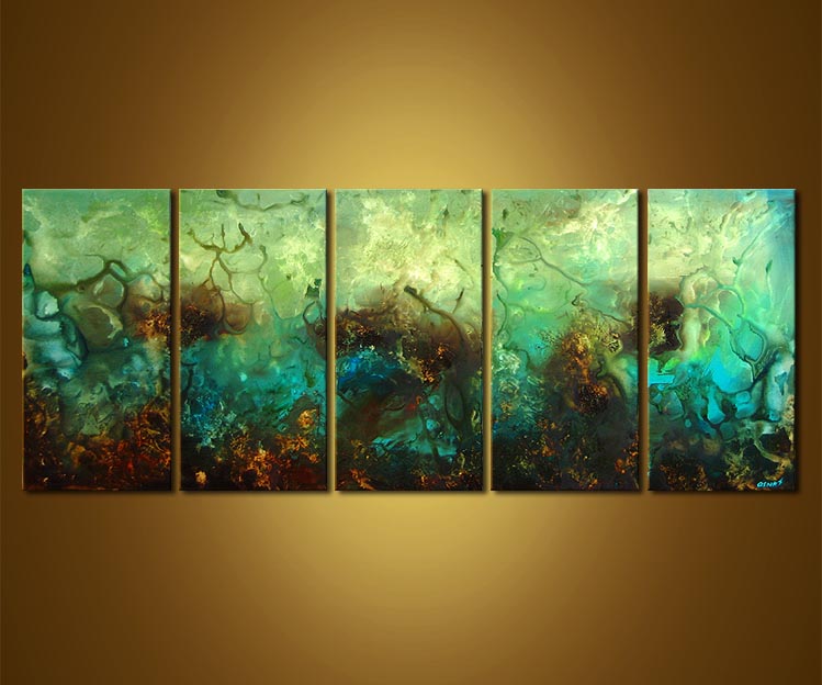 749x624 Painting - Turquoise Painting