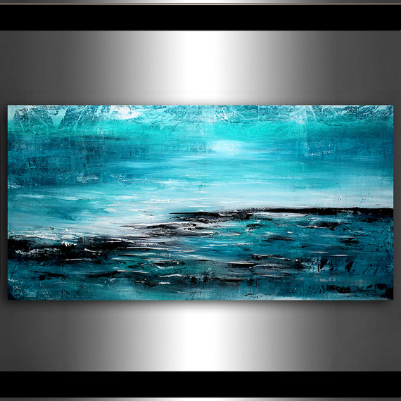570x570 Seascape Painting 72 Beautiful Island Turquoise Ocean - Turquoise Painting