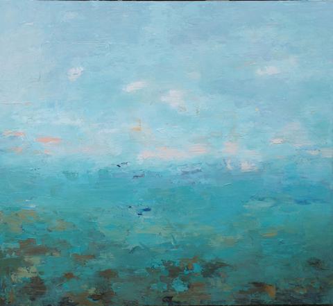 480x441 Turquoise Painting Kathy Halper Art Amp Embroidery - Turquoise Painting
