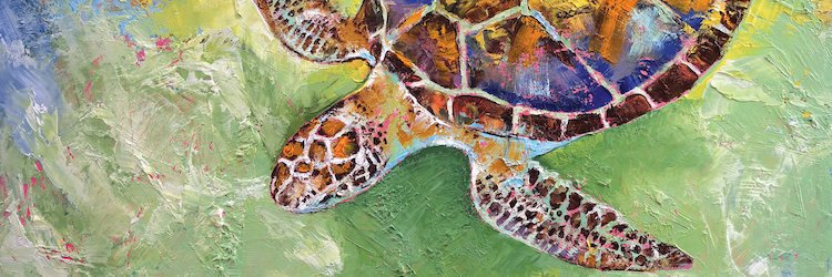 750x250 East Urban Home - Turtle Canvas Painting