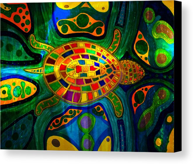 661x561 Sea Turtle - Turtle Canvas Painting