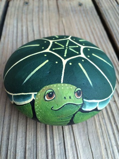 Turtle Painting Rock at PaintingValley.com | Explore collection of ...