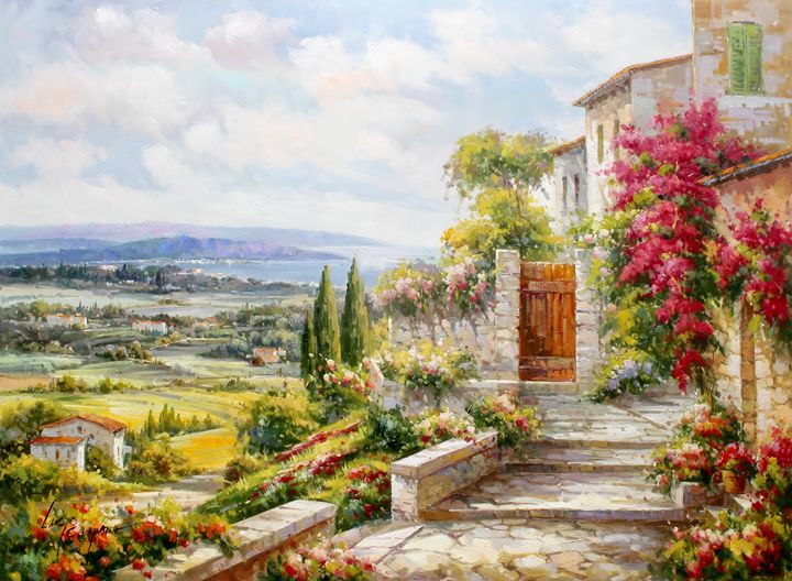 720x528 Tuscany Landscape - Tuscan Landscape Painting