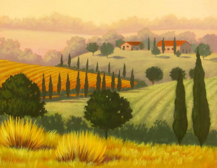 728x564 Inspiring Tuscan Landscapes - Tuscan Landscape Painting