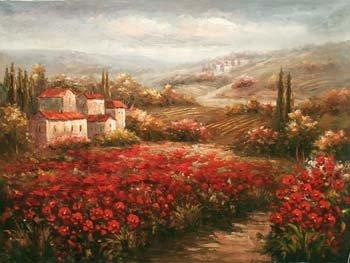 350x263 Landscape Oil Painting ,tuscan Landscape, Hot,contemporary Art - Tuscan Landscape Painting
