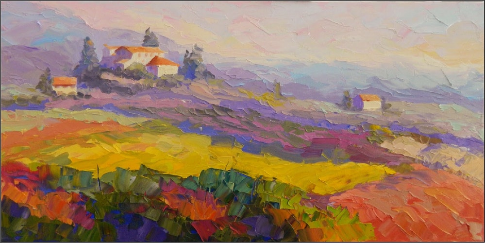 999x500 Under The Tuscan Sun , 12x24, Oil On Canvas, Paintings Of Italy - Tuscan Oil Painting Canvas