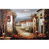 160x160 100% Hand Painted Cottages In Tuscany Italy Canvas Oil - Tuscan Oil Painting Canvas