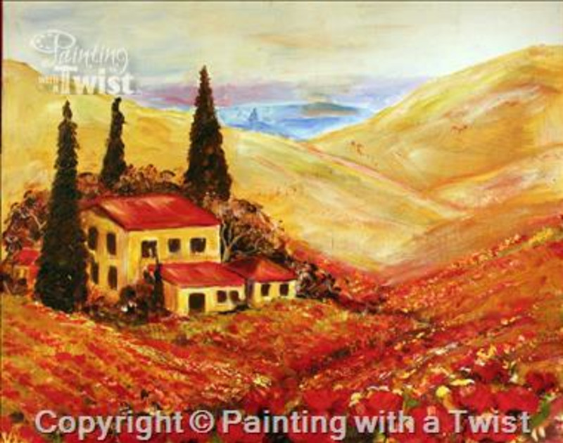 800x630 Painting With A Twist - Tuscan Poppies Painting
