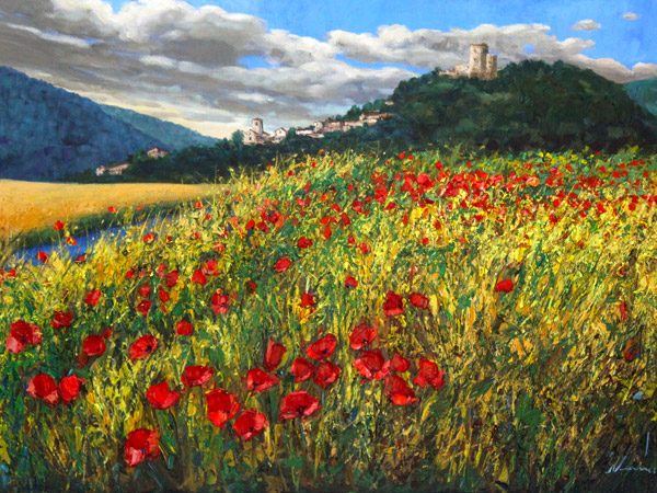 600x450 Tuscan Poppies - Tuscan Poppies Painting