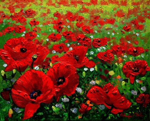 Tuscan Poppies Painting at PaintingValley.com | Explore collection of ...