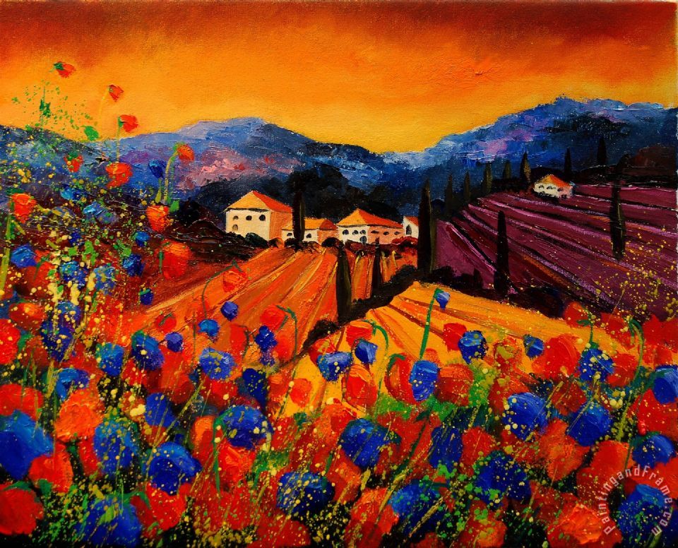 960x776 Pol Ledent Tuscany Poppies Painting - Tuscany Painting