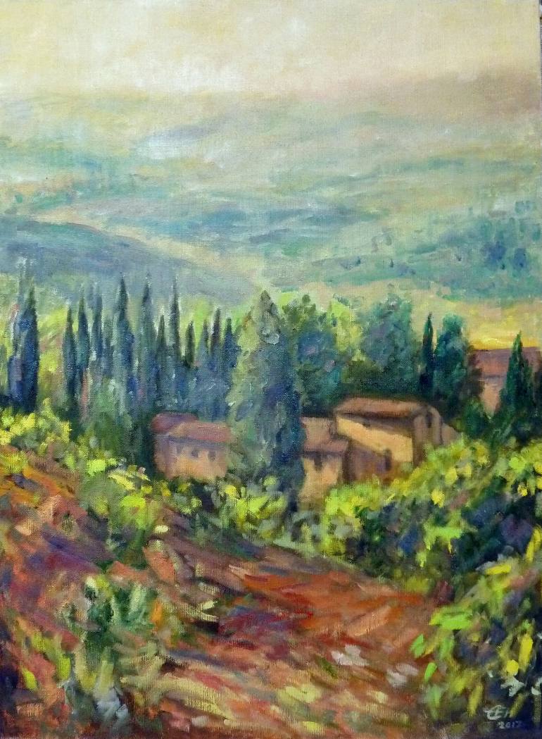 770x1049 Saatchi Art Spring In Tuscany Painting By Ellen Fasthuber Huemer - Tuscany Painting