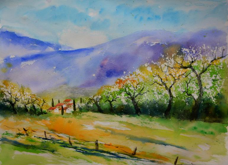 770x558 Saatchi Art Spring In Tuscany Painting By Pol Ledent - Tuscany Painting