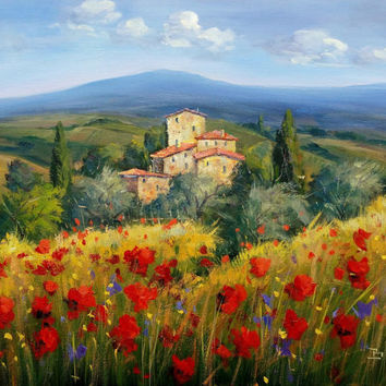 Tuscany Painting at PaintingValley.com | Explore collection of Tuscany ...