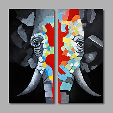 384x384 Luckydonkey Rakuten Global Market Contemporary Art Set 1 - Tusks Canvas Painting