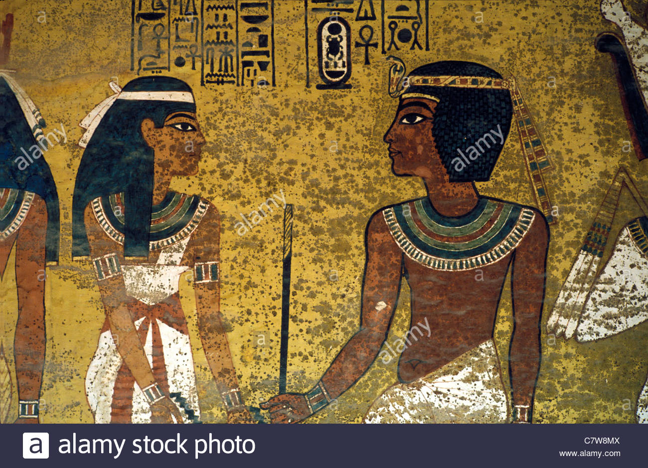 1300x939 Wall Paintings In The Tomb Of Tutankhamun, Valley Of The Kings - Tutankhamun Painting