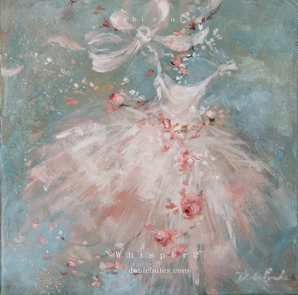 1024x1014 Whisper 2 Tutu And Roses By Debi Coules - Tutu Painting